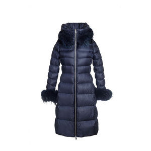 ADD - Down Coat With Fur Trim - Navy - 42
